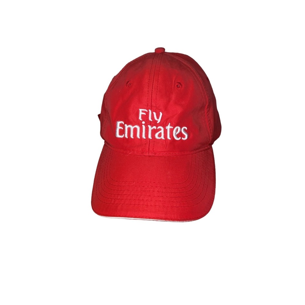 Hat Strapback Fly Emirates Airline Promotional Cap Red Embroidered Adjustable